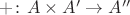 $+\colon A\times A'\to A''$