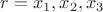 $r={x_{1}, x_{2}, x_{3}$ $r={x_{1}, x_{2}, x_{3}$