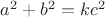 $a^2+b^2=kc^2$