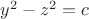 $y^2-z^2=c$