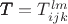 $\pmb T=T_{ijk}^{lm}$