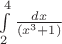 $\int\limits_{2}^{4} \frac {dx}{(x^3+1)}$ $\int\limits_{2}^{4} \frac {dx}{(x^3+1)}$