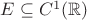 $E\subseteq C^1(\mathbb{R})$