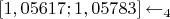 $[1,05617;1,05783] \leftarrow _4$