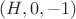 $(H,0,-1)$