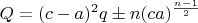 $Q=(c-a)^2q\pm n(ca)^{\frac{n-1}2}$