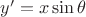 $y'=x\sin\theta$