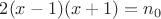 $2(x-1)(x+1)=n_0$