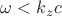 $\omega<k_{z}c$ $\omega<k_{z}c$