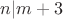 $n|m+3$
