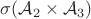 $\sigma( \mathcal{A}_2 \times  \mathcal{A}_3)$