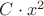 $C\cdot x^2$