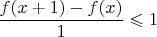 $ \dfrac {f(x+1)-f(x)}{1}\leqslant 1$