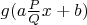 $g(a\frac{P}{Q}x+b)$