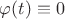 $\varphi (t)\equiv 0$