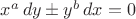 $x^a\,dy\pm y^b\,dx=0$