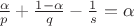 $\frac {\alpha}{p} + \frac {1-\alpha}{q} - \frac {1}{s} = \alpha$