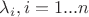 \lambda_{i}, i=1...n \lambda_{i}, i=1...n