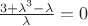 $\frac{3+\lambda^3-\lambda}{\lambda}=0$
