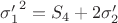 ${\sigma_1 '}^2=S_4+2 \sigma_2 '$