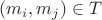 $(m_i,m_j)\in T$