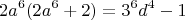 $$2a^6(2a^6+2) = 3^6d^4-1$$