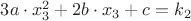 $3a\cdot x_3^2+2b\cdot x_3+c=k_2$