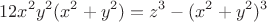 $$12x^2y^2(x^2+y^2)=z^3-(x^2+y^2)^3$$