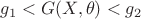 $g_1<G(X,\theta)<g_2$