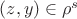 $(z,y)\in\rho^s$