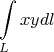 $$\int\limits_{L}xydl$$