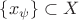 $\{x_\psi\}\subset X$