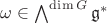 $\omega\in\bigwedge^{\dim G}\mathfrak g^*$ $\omega\in\bigwedge^{\dim G}\mathfrak g^*$