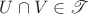 $U\cap V\in\mathscr T$