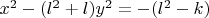 $x^2-(l^2+l)y^2=-(l^2-k)$