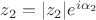 $z_2=|z_2|e^{i\alpha_2}$ $z_2=|z_2|e^{i\alpha_2}$