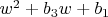 $w^2+b_3 w+b_1$