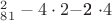 $С_{81}^2 - 4 \cdot 2 - $2 \cdot 4$