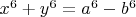 $x^6+y^6=a^6-b^6$