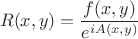 $$R(x,y) = \frac {f(x,y)} {e^{iA(x,y)}}$$