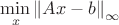 $\min\limits_{x} \left\lVert Ax-b\right\rVert_\infty$