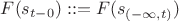 $ F(s_{t-0}) ::= F(s_{(-\infty,t)})$