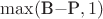 $\max(\text{В$-$Р},1)$