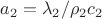 $a_2 = \lambda_2/\rho_{2}c_2$