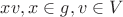 $xv, x\in g, v\in V$ $xv, x\in g, v\in V$