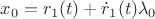 $x_0=r_1(t)+\dot r_1(t) \lambda_0$