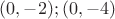 $(0,-2);(0,-4)$
