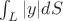 $\int_{L}|y|dS$
