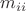$m_{ii}$