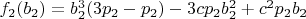 $f_2(b_2)=b_2^3(3p_2-p_2)-3cp_2b_2^2+c^2p_2b_2$